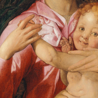 Madonna Col Bambino E San Giovanni Battista Agnolo Bronzino abz25 quadro stampato su tela