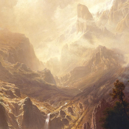 Tra La Sierra Nevada California Albert Bierstadt abr4 quadro stampato su tela