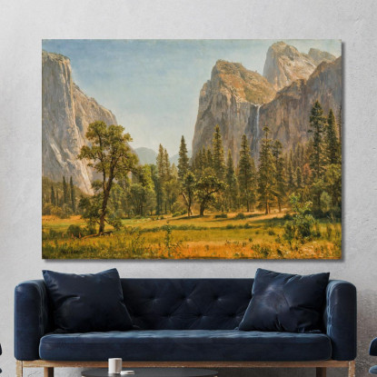 Il Velo Nuziale Cade Yosemite Valley California Albert Bierstadt abr6 quadro stampato su tela
