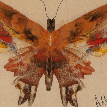 Farfalla Albert Bierstadt abr10 quadro stampato su tela