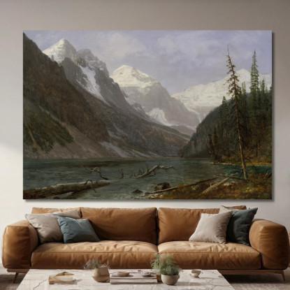 Montagne Rocciose Canadesi Lake Louise Albert Bierstadt abr13 quadro stampato su tela