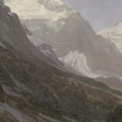 Montagne Rocciose Canadesi Lake Louise Albert Bierstadt abr13 quadro stampato su tela