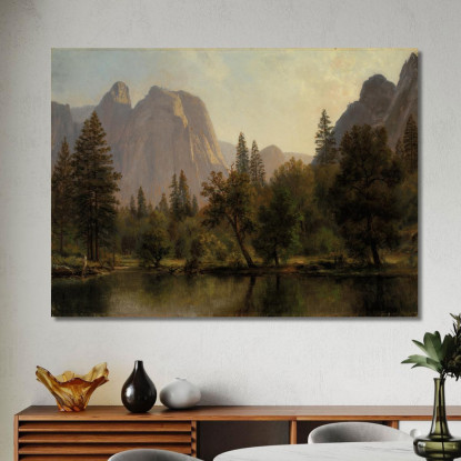 La Cattedrale Oscilla La Valle Di Yosemite Albert Bierstadt abr14 quadro stampato su tela