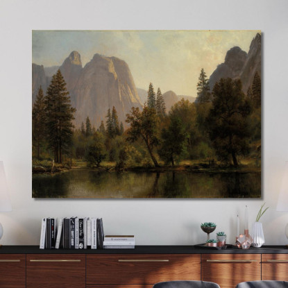 La Cattedrale Oscilla La Valle Di Yosemite Albert Bierstadt abr14 quadro stampato su tela