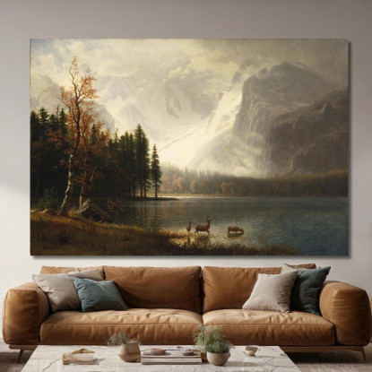 Estes Park Colorado Lago Whyte Albert Bierstadt abr22 quadro stampato su tela