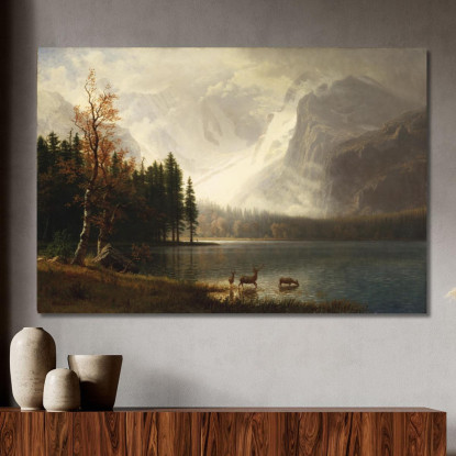 Estes Park Colorado Lago Whyte Albert Bierstadt abr22 quadro stampato su tela
