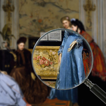 Figure Eleganti In Un Salone Alfred Stevens stal24 quadro stampato su tela