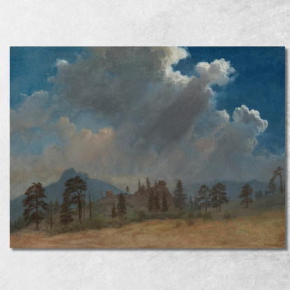 Abeti E Nuvole Temporalesche Albert Bierstadt abr24 quadro stampato su tela