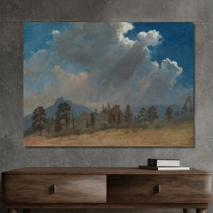 Abeti E Nuvole Temporalesche Albert Bierstadt abr24 quadro stampato su tela