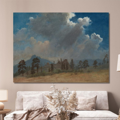 Abeti E Nuvole Temporalesche Albert Bierstadt abr24 quadro stampato su tela