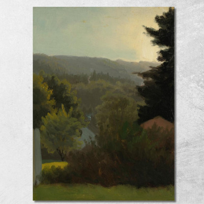 Colline Boscose Albert Bierstadt abr25 quadro stampato su tela