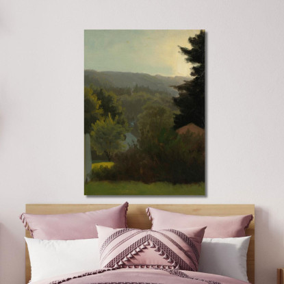 Colline Boscose Albert Bierstadt abr25 quadro stampato su tela