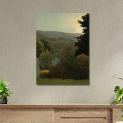 Colline Boscose Albert Bierstadt abr25 quadro stampato su tela