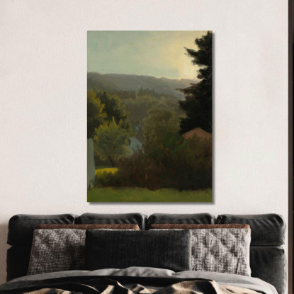 Colline Boscose Albert Bierstadt abr25 quadro stampato su tela