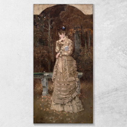 Autunno Alfred Stevens stal25 quadro stampato su tela