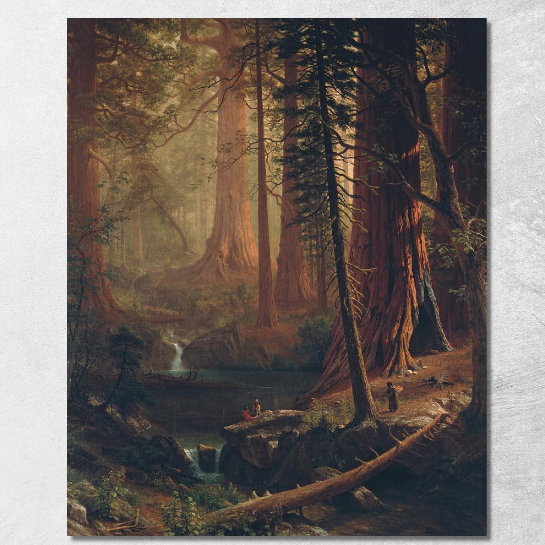 Sequoie Giganti Della California Albert Bierstadt abr28 quadro stampato su tela