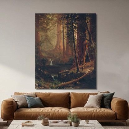 Sequoie Giganti Della California Albert Bierstadt abr28 quadro stampato su tela