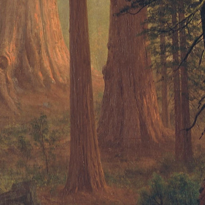 Sequoie Giganti Della California Albert Bierstadt abr28 quadro stampato su tela