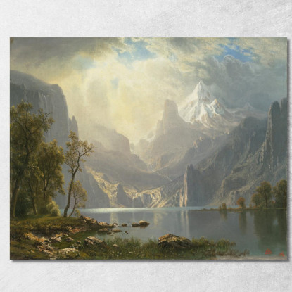 Nelle Sierras Albert Bierstadt abr33 quadro stampato su tela