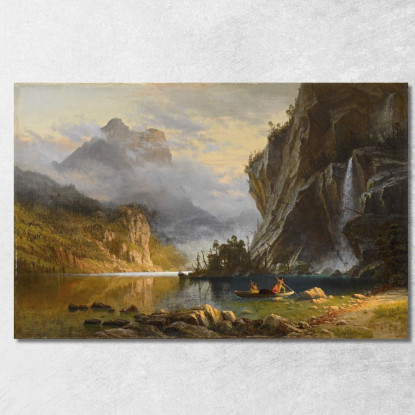 Pesca Subacquea Degli Indiani 2 Albert Bierstadt abr40 quadro stampato su tela