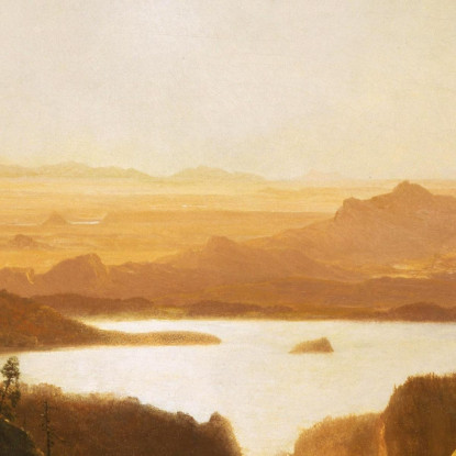 Gamma Wyoming Del Fiume Wind Island Del Lago Dell'Isola Albert Bierstadt abr41 quadro stampato su tela