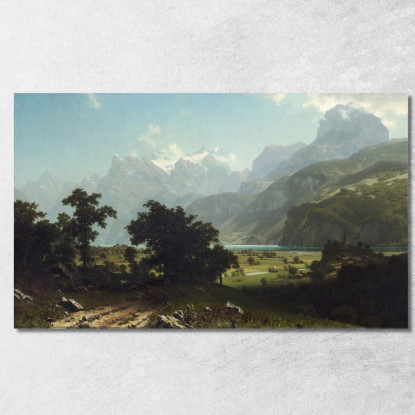 Lago Dei Quattro Cantoni Albert Bierstadt abr43 quadro stampato su tela