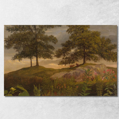 Paesaggio Con Mucche Albert Bierstadt abr50 quadro stampato su tela