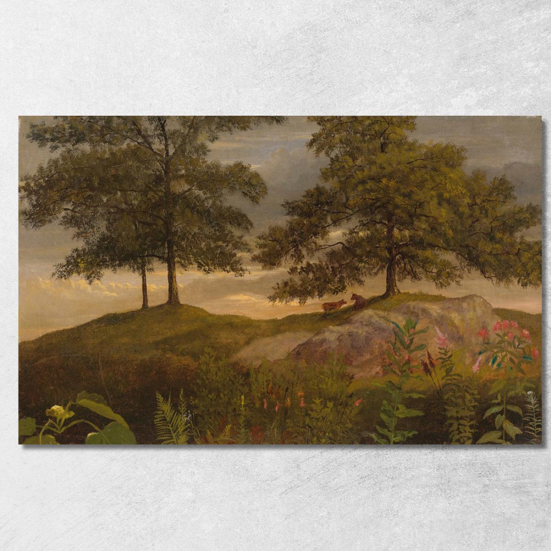 Paesaggio Con Mucche Albert Bierstadt abr50 quadro stampato su tela