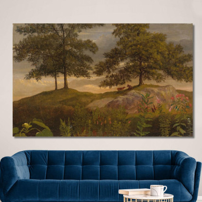 Paesaggio Con Mucche Albert Bierstadt abr50 quadro stampato su tela