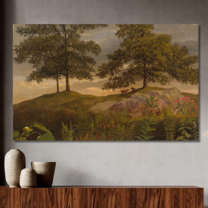 Paesaggio Con Mucche Albert Bierstadt abr50 quadro stampato su tela