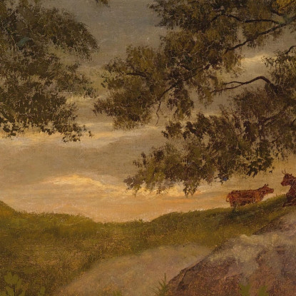 Paesaggio Con Mucche Albert Bierstadt abr50 quadro stampato su tela