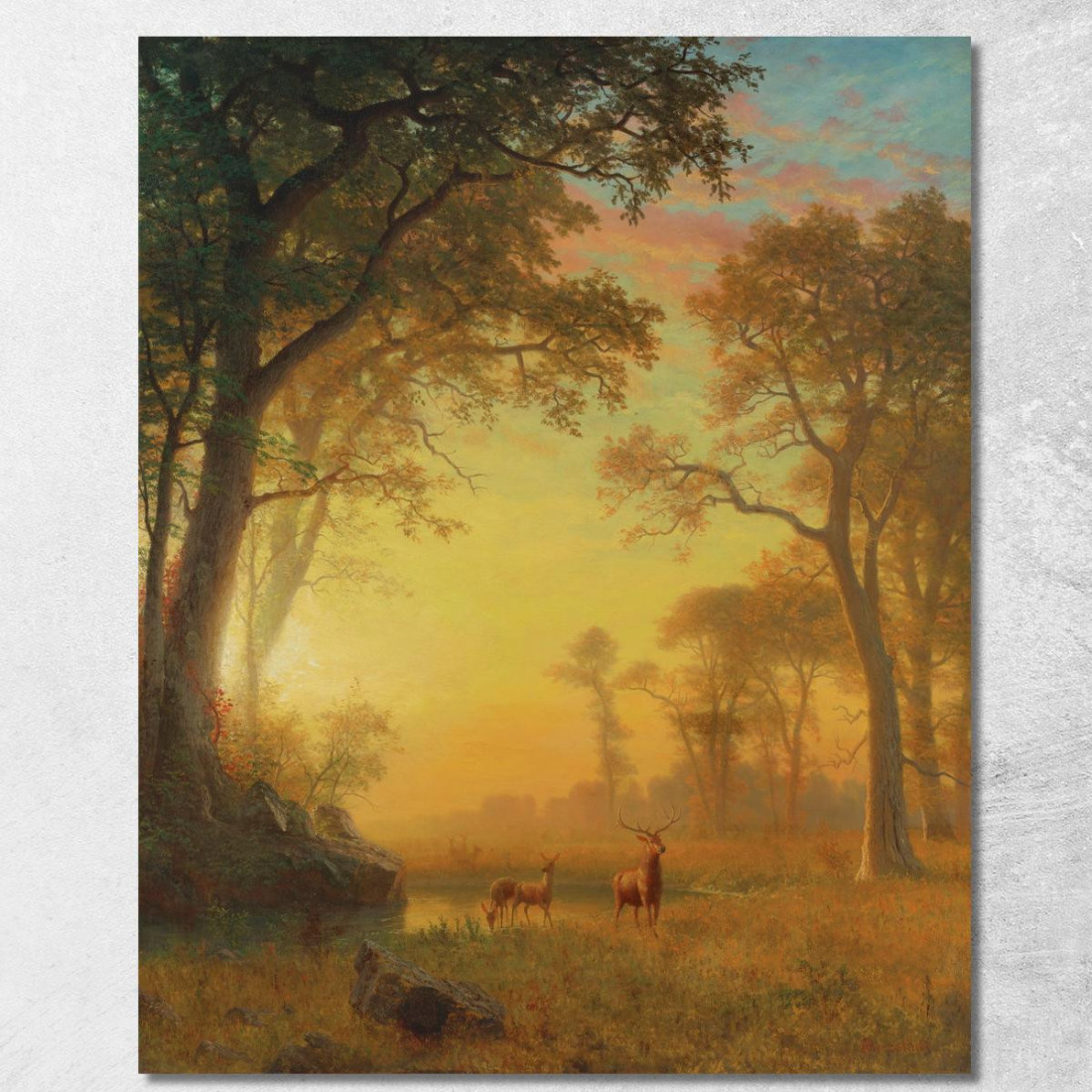 Luce Nella Foresta Albert Bierstadt abr54 quadro stampato su tela