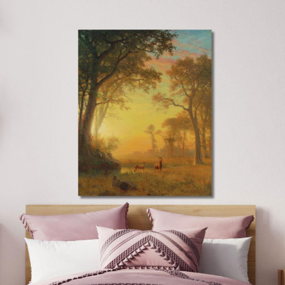 Luce Nella Foresta Albert Bierstadt abr54 quadro stampato su tela