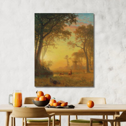 Luce Nella Foresta Albert Bierstadt abr54 quadro stampato su tela
