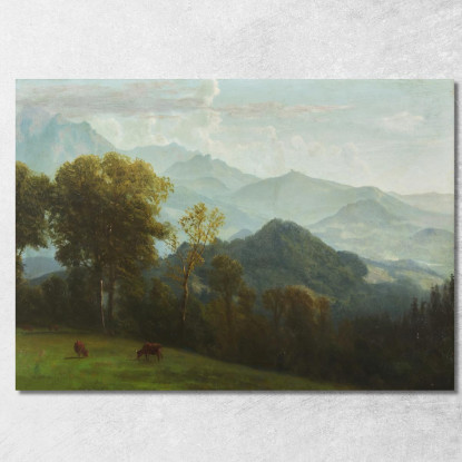 Lucerna Svizzera Albert Bierstadt abr56 quadro stampato su tela