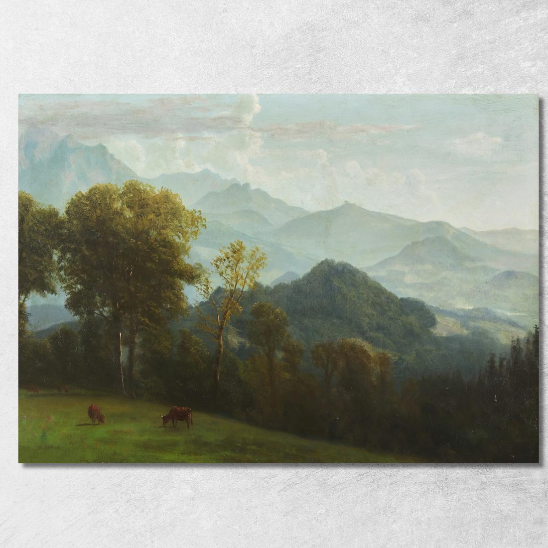 Lucerna Svizzera Albert Bierstadt abr56 quadro stampato su tela