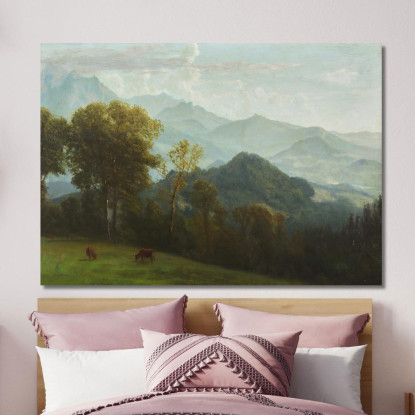 Lucerna Svizzera Albert Bierstadt abr56 quadro stampato su tela