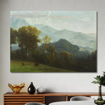 Lucerna Svizzera Albert Bierstadt abr56 quadro stampato su tela