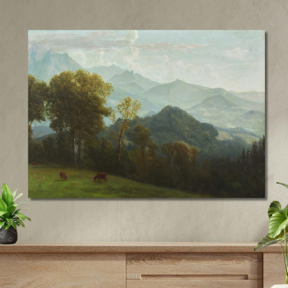 Lucerna Svizzera Albert Bierstadt abr56 quadro stampato su tela