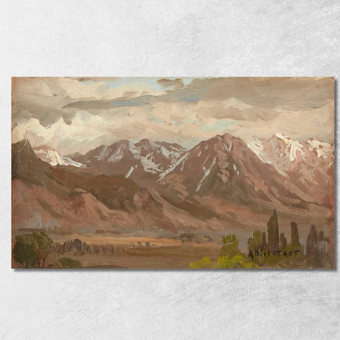 Paesaggio Del Montana Albert Bierstadt abr58 quadro stampato su tela