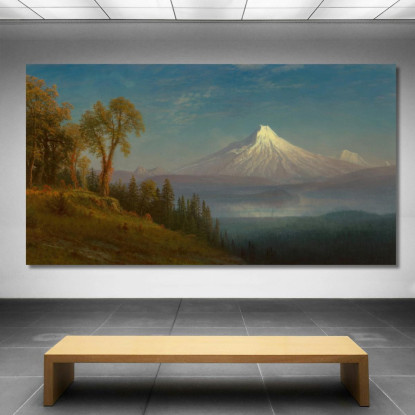 Monte Sant'Elena Fiume Columbia Oregon Albert Bierstadt abr63 quadro stampato su tela