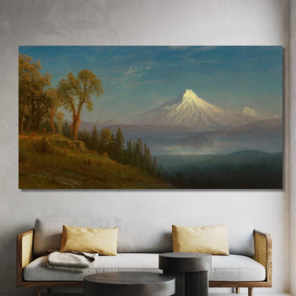 Monte Sant'Elena Fiume Columbia Oregon Albert Bierstadt abr63 quadro stampato su tela