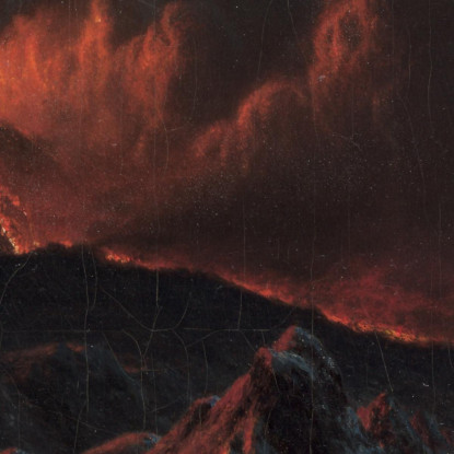 Il Vesuvio A Mezzanotte Albert Bierstadt abr65 quadro stampato su tela