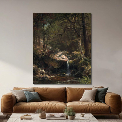 Ruscello Di Montagna Albert Bierstadt abr66 quadro stampato su tela