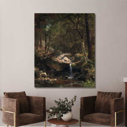 Ruscello Di Montagna Albert Bierstadt abr66 quadro stampato su tela