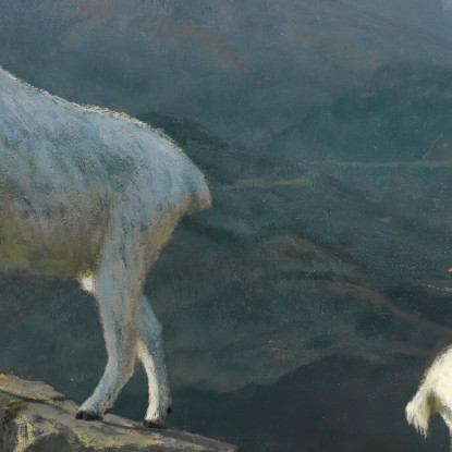 Capre Di Montagna Albert Bierstadt abr67 quadro stampato su tela