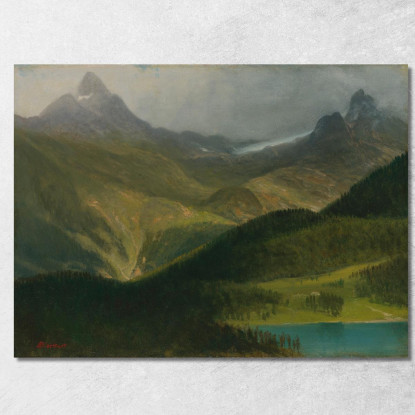 Paesaggio Montano Albert Bierstadt abr68 quadro stampato su tela