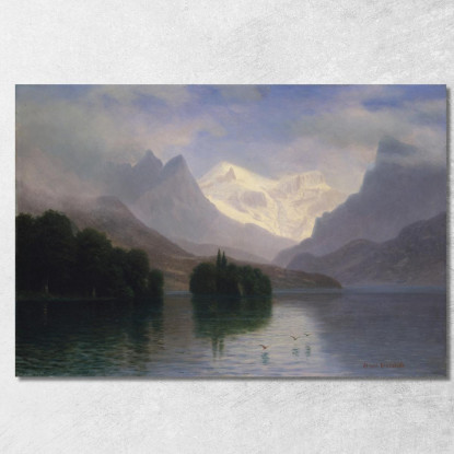 Scena Di Montagna Albert Bierstadt abr69 quadro stampato su tela