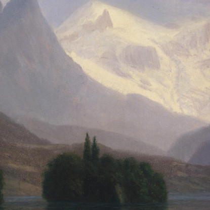 Scena Di Montagna Albert Bierstadt abr69 quadro stampato su tela