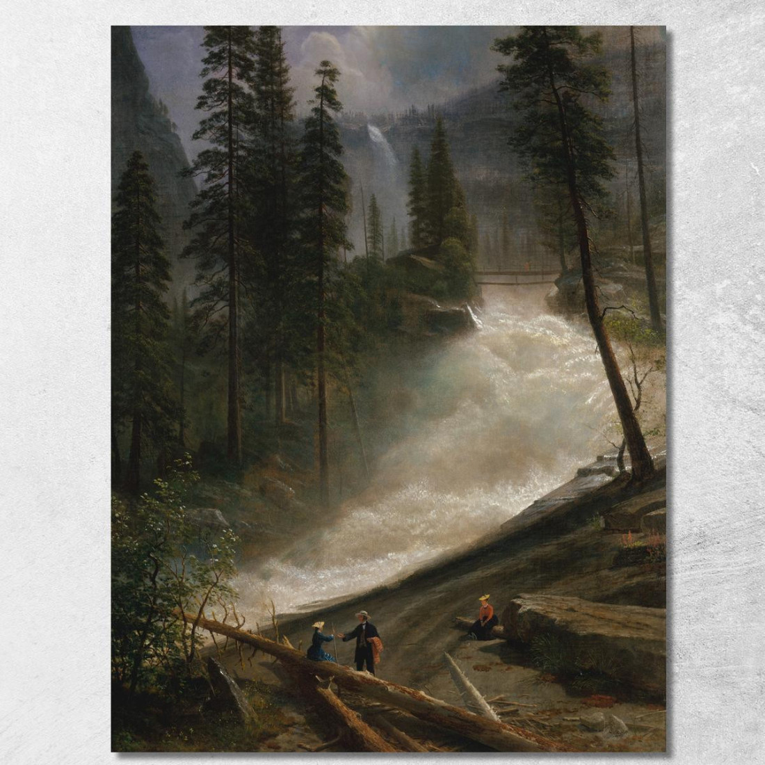 Cascate Del Nevada Yosemite Albert Bierstadt abr71 quadro stampato su tela